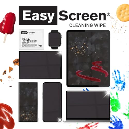 Easy Screen Cleaning Wipes, Electronic Screen Cleaning, Laptops, Monitors, Phone, Tablet, TV Screen Cleaning Wipe, 70 Wipes per Canister, Large 9"x 6" Durable Wipe (Pack of 3) - size: 1 Count (Pack of 210)