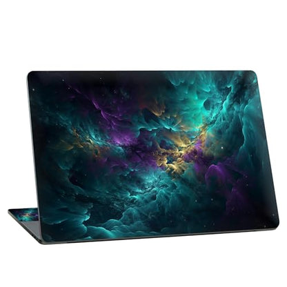 Universal Laptop Skin Sticker with 2 Wrist Pad Skins, Waterproof Scratch Resistant Vinyl Laptop Cover Decal, Cut to Fit for 11–15.6 Inch MacBook HP Dell Lenovo, Galaxy Clouds - color: Galaxy Clouds