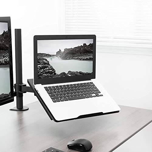 VIVO Dual 13 to 27 inch LCD Monitor Mount and Single Laptop Desk Mount Kit, Heavy Duty, Fully Adjustable Stand and Laptop Mount (Bundle)