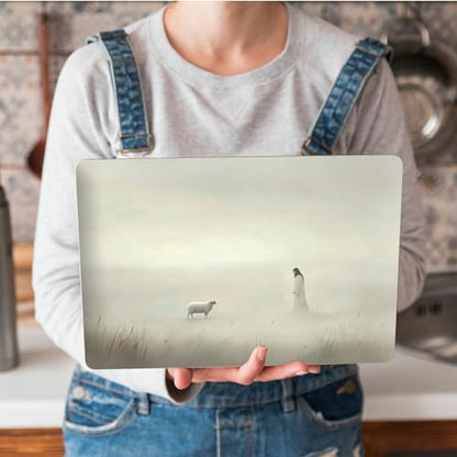 Universal Laptop Skin Sticker with 2 Wrist Pad Skins, Waterproof Scratch Resistant Vinyl Laptop Cover Decal, Cut to Fit for 11–15.6 Inch MacBook HP Dell Lenovo, Mist Jesus Sheep - color: Mist Jesus Sheep