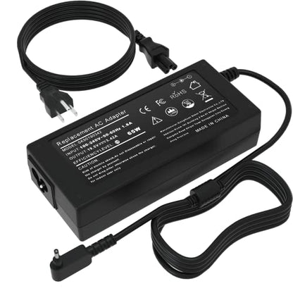 SOLICE 65W 19V Compatible with Acer Aspire 5 3 1 A315-55 A315-58 A317-22 A514-56 A517-58 A515-55 A517-54 A314-22 A315-22 Series Swift 3/Spin 5/Chromebook CB3111 N18Q13 N15Q9 Series Adapter Power Cord