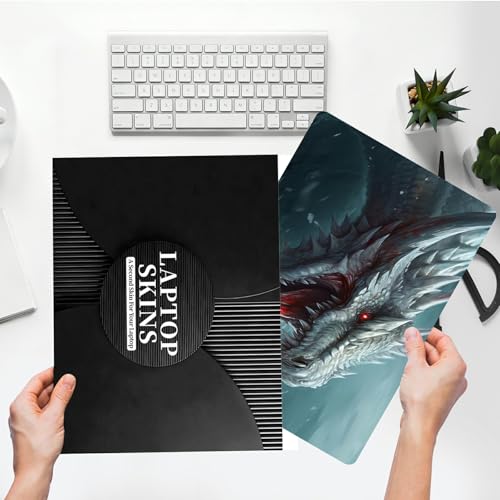 Universal Laptop Skin Sticker with 2 Wrist Pad Skins, Waterproof Scratch Resistant Vinyl Laptop Cover Decal, Cut to Fit for 11–15.6 Inch MacBook HP Dell Lenovo, Ferry Dragon - color: Ferry Dragon