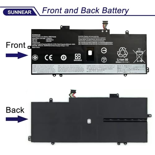 L18C4P71 L18L4P71 Battery for Lenovo ThinkPad X1 Yoga 4th/5th Gen | 15.36V 51Wh; Battery Replacement for Lenovo ThinkPad X1 Carbon 7th Carbon 8 Gen; L18M4P72 5B10W13932 SB10K97644 02DL004 - size: 11.8*4.4*1.13 inches L18C4P71