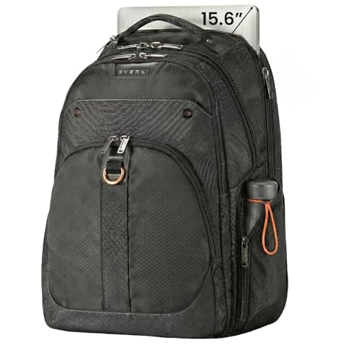 EVERKI Atlas Business Backpack with Laptop Compartment, Black - 29.5 Liters | Polyester, Durable, Adjustable Padded Pockets, Business, Travel - Friendly & Work, Water Repellent, Fits up 11\" to 15.6\" - size: 29.5 Liters