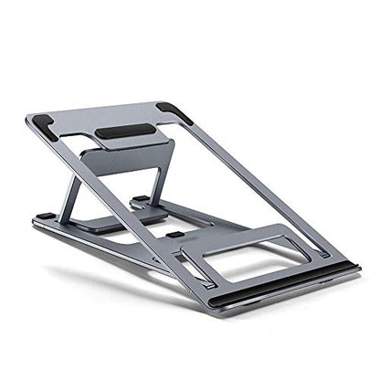 Ergonomic Aluminium Portable Foldable Cooling Stand for 12"-17" Laptops, Notebook PC