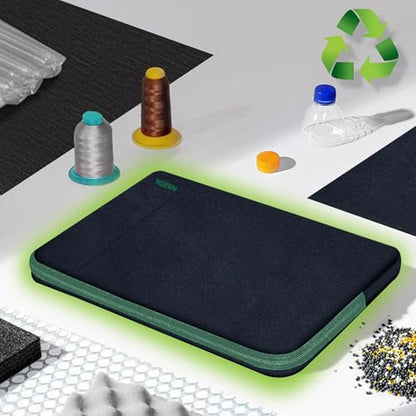 Hseok Laptop Case 13.3 14 inch Sleeve with Additional Case Compatible with MacBook Pro/Neo 14 inch M5/M4/M3/M2/M1 All Model of 13.3 Inch Mac Air/Pro, XPS 13 14 and More 13.3"-14" Notebooks,Bk-Green - color: Black-green