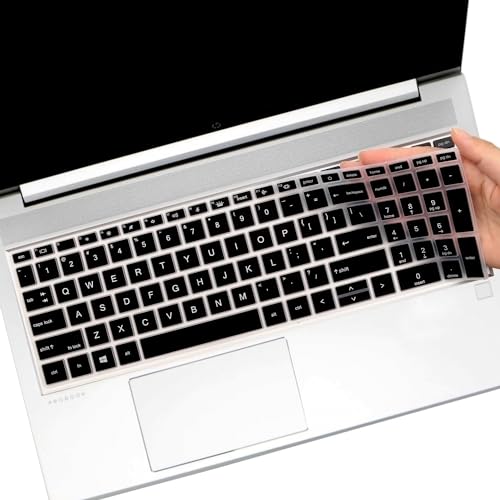 Keyboard Cover for 15.6" HP ProBook 450 G8 G9 G10 / ProBook 455 G8 G9 G10 /ProBook 650 G8/HP Zbook Power G8 G9 15.6" Keyboard Protective Cover Skin (NOT fit ProBook 450 455 650 G6 G7)-Black - color: Black