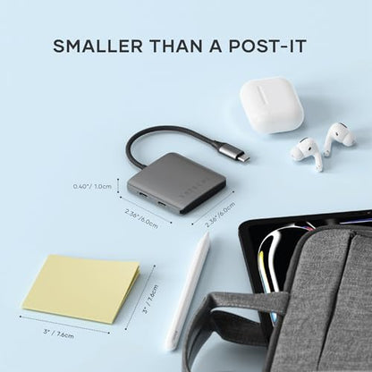 Satechi 4-in-1 USB-C Hub, 100W PD Pass-Through Charging, and More | 10 Gbps USB 3.2 port, for MacBook, iPad, Surface, Chromebook, and more