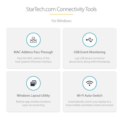 StarTech.com USB-C Docking Station for Windows and ChromeOS, Dual Monitor 4K 60Hz USB-C/HDMI or 1080p VGA, HDR10, USB 10Gbps Hub, 100W Laptop Charging, GbE - TAA | 80W laptop charging, USB 10Gbps data, Single display on Apple M1 M2 M3, MAC address passthr