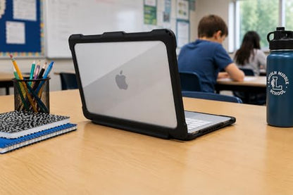 MacBook Neo 13 Case – Heavy Duty Protective Cover with Clear Back, TPU Bumper, Asset Tag Friendly, School & Classroom Ready (10 Pack) - size: 10 Pack