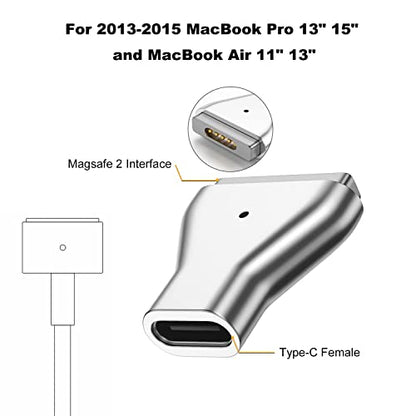 100W USB-C to MagSafe 2 (T-Tip) Power Adapter for MacBook Air 11" and 13" with Model A1435, A1465, A1466, MD223, MD224, MD231, MD232, MD711, MD712, MD760, MD761, MJVM2
