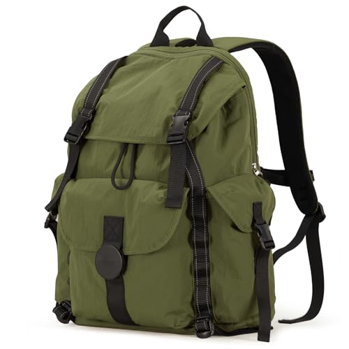 mixi Travel Backpack for Women Men, 18 Inch Carry On Laptop Backpack Flight Approved fits 16'' Laptop, Lightweight Waterproof Hiking Backpack Travel Outdoor Business Casual Daypack, Jungle Green - color: Jungle Green