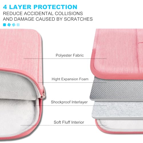 Lacdo 13 inch Laptop Sleeve Case for 13 inch MacBook Air M5 A3449 (2026), M4 A3240 2025, M3 A3113, M2 A2681, M1 A2337 | 13" MacBook Neo A18 Pro A3404 (2026) | iPad Air/Pro 13 M5 Computer Bag, Peach - color: Peach, size: New MacBook Air/Neo/Pro 13 Inch