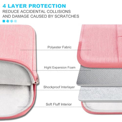 Lacdo Chromebook Case 11 Inch Laptop Sleeve for 11 Inch Acer HP Lenovo Dell Samsung ASUS Chromebook Spin 3 11, 13 inch New Surface Pro 11 Copilot+PC / 10 9 8 X, 11.6" MacBook Air Computer Bag, Peach - color: Peach, size: 11-11.6 Inch