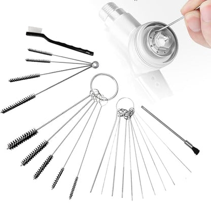 Set of Paint Gun Cleaning Kit, Dirt Jet Remove Cleaner, Airbrush Cleaning Kit with Nylon Mini Brushes & Needles for Clean Paint Spray Gun Torch Tattoo Equipment