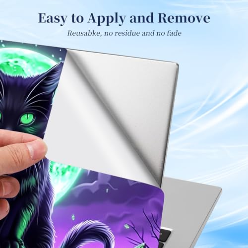 Universal Laptop Protective Skin,Trim-to-Fit Vinyl Sticker for 13–16 Inch Laptop,MacBook,Tablet & Notebook,Scratch-Proof Waterproof Cover,Black Cat Halloween - color: Black Cat Halloween