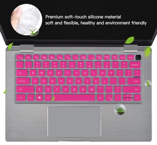 Keyboard Cover Skin for Dell Latitude 3440 5440 5430 5431 5420 14", 14" 7440 7430 7420 7410, Dell Latitude 14" 9420 9430, 15.6" 9520 9510 7520 Keyboard Protector, Hot Pink - color: Hot Pink