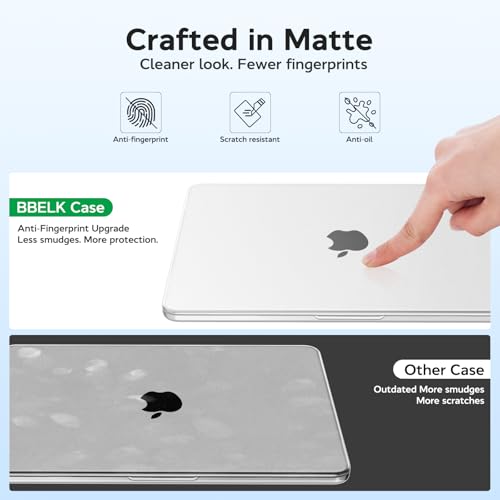 B BELK for MacBook Neo Case 13 inch 2026 | (A18 Pro, Model A3404) | 1:1 Precision Fit | Official Matte Clear | Matte Hard Shell Case | Scratch & Fingerprint Resistant for New MacBook Neo 13 inch Case - color: Matte Clear