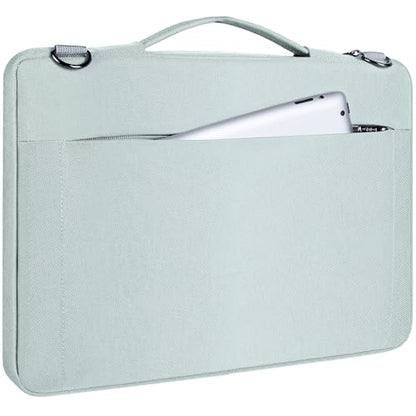 DOMISO 17-17.3 Inch Laptop Sleeve Bag Business Briefcase Messenger Bag Compatible with 17.3" Dell Computer/HP Pavilion 17/ProBook 470/MSI GS73VR Stealth PRO/LG Gram 17,Deep Mint Green - color: Deep Mint Green, size: 17 - 17.3 Inch