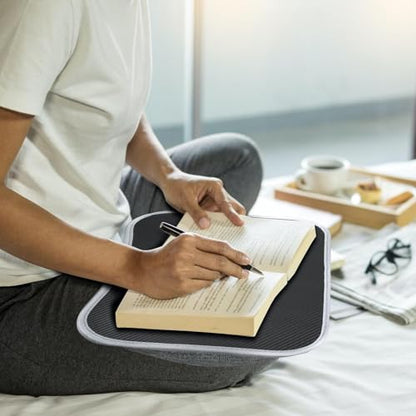 Laptop Lap Desk, Comfortable Laptop Bed Tray, Bed Lap Stand with Soft Pillow Cushion, Space Saving Writing Padded Tray, Portable Computer Lap Desk Pad, Cushioned Lap Desk for Study Work Game On Couch