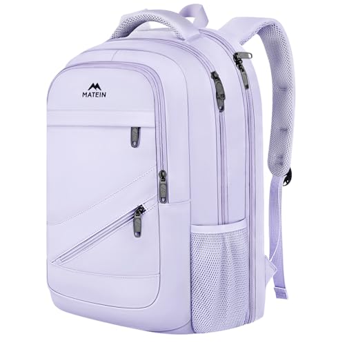MATEIN Purle Laptop Backpack for Women, Lightweight 17 Inch Nursing Bookbag | Large TSA Approved Travel Backpack Fits College School Essentials, Anti Theft Work Commute Computer Bag for Weekender Trip - color: Purple, size: 17 Inch