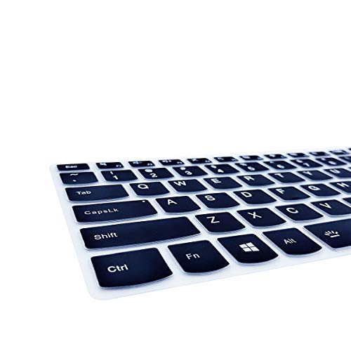 2Pack Keyboard Cover for Lenovo Yoga C740 C940 14" /Lenovo Yoga 6 13ARE05 13ALC6 /Yoga C930 930 920 13.9" /Yoga 720 720S 730 13.3" /Yoga 720 12.5" /Yoga 730 15.6"/Lenovo Flex 14 14" Keyboard Skin - color: Black+Clear
