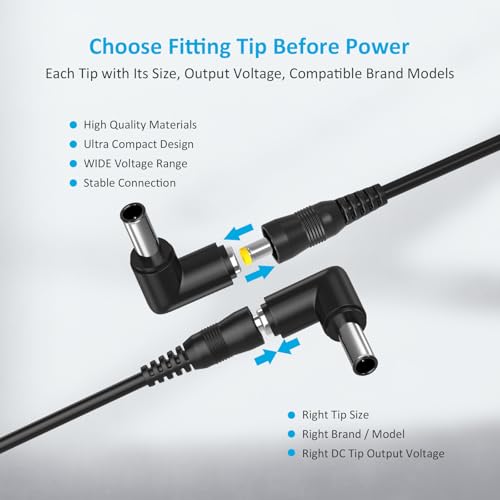 65W 16Tips Universal Laptop Charger Power Supply AC Adapter for HP Lenovo Dell Asus Acer Samsung LG IBM Google Toshiba Sony Fujitsu Gateway Notebook Ultrabook Fast Chromebook Charger Cord