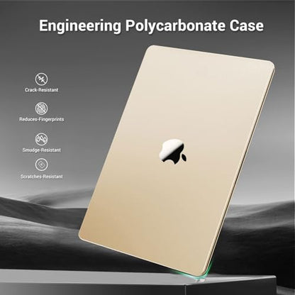 MOSISO Compatible with MacBook Air 13 inch Case M5 2026 M4 M3 M2 2025-2022 A3449 A3240 A3113 A2681, Seamlessly Closes Anti-Crack&Anti-Fingerprints Hard Shell for MacBook Air 13.6 Case, Starlight Clear - color: Starlight Clear