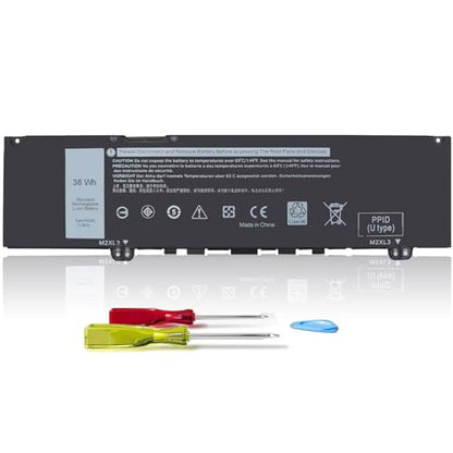 38Wh F62G0 Laptop Battery Replacement for Dell Inspiron 13 7000 7373 7386 2 in 1 7370 7380 5370 P91G P83G P87G P91G001 P83G001 P83G002 P87G001 Vostro 13 5370 39DY5 039DY5 0F62G0 RPJC3 11.4V 3333mAH - size: 7.35 x 3.5 x 0.25 inches F62G0 BATTERY