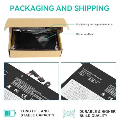 Futurebatt 00UR891 01AV493 SB10L84122 Laptop Battery Replacement for Lenovo ThinkPad T570 T580 P51S P52S Series 00UR890 00UR892 SB10L84121 SB10L84122 SB10L84123 - size: 01AV493 8.78 4.88 1.06in