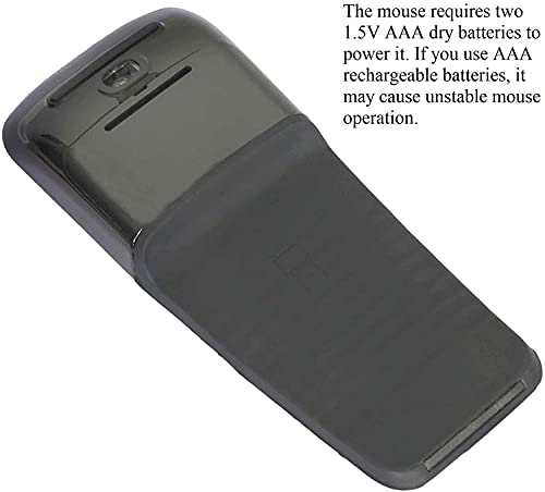 Bluetooth Arc Mouse Foldable Slim and Portable Mini Wireless Computer Travel Mouse Folding Optical Touch Mice for Laptop Tablet - Black - color: Bluetooth-Black