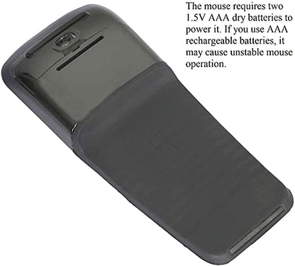 Bluetooth Arc Mouse Foldable Slim and Portable Mini Wireless Computer Travel Mouse Folding Optical Touch Mice for Laptop Tablet - Black - color: Bluetooth-Black