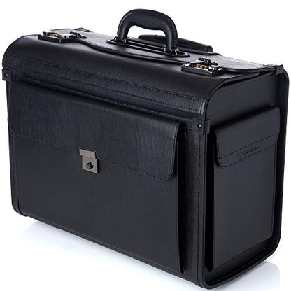 Alpine Swiss Rolling 17" Laptop Briefcase on Wheels Attache Lawyers Case Legal Size