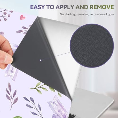 Purple Bows Laptop Skin Sticker Cover Decal, 12 13 13.3 14 15 15.4 15.6 inch Laptop Notebook Vinyl Skin Sticker Cover Personalized Art Protector - color: Light Purple Bows Flower