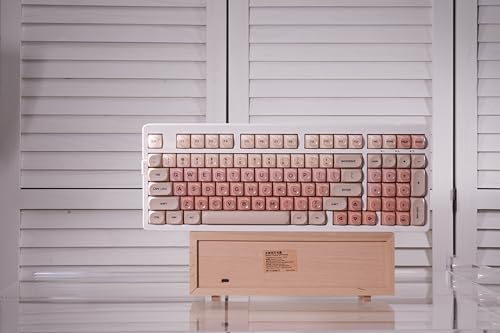 ZORNHER ZH980 Foundation Mechanical Keyboard,95% Pink Creamy Keyboard with Number Pad, Full Size Girly Gaming Keyboard Cute,Jelly MOA Round Profile Keycaps,Creamy Sounding Linear Switches - color: Foundation, size: Creamy Switch