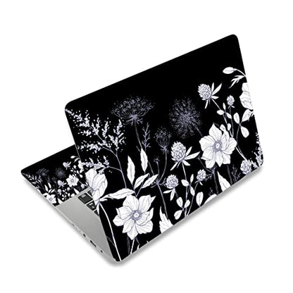 Laptop Notebook Skin Sticker Cover Decal, 12 13 13.3 14 15 15.4 15.6 inch Laptop Vinyl Skin Sticker Cover Art Protector Notebook PC (White Flowers) - color: White Flowers