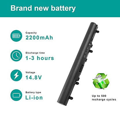 Fancy Buying AL12A32 AL12A72 Laptop Battery Replacement for Acer Aspire V5 V5-431 V5-471 V5-471P V5-531 V5-571 V5-571P V5-571-6605 E1 E1-522 E1-532 E1-572 E1-572G E1-510 E1-510P 4ICR17/65 - size: 10.3*1.56*0.85inch V5
