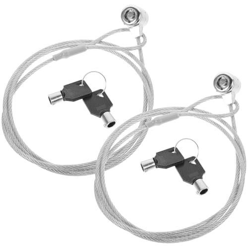 UKCOCO 2 Sets Laptop Locking Cable Security Locks with Multiple Keys 6Ft Universal Anti-Theft Cable Lock for Notebooks Tablets Desktops Home Office Travel