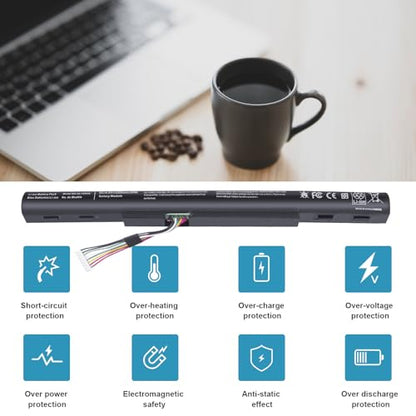 AL15A32 Laptop Battery for Acer Aspire E5-422 E5-573 E5-573G E5-573T E5-522 E722 E5-473G-561X E5-473A E5-473G E5-474G F5-572G E5-574 E5-574G E5-752G E5-772 E5-772G E5-773 E5-773G,P257-M P258-M P277-M - size: 10.3*1.56*0.85inch AL15A32