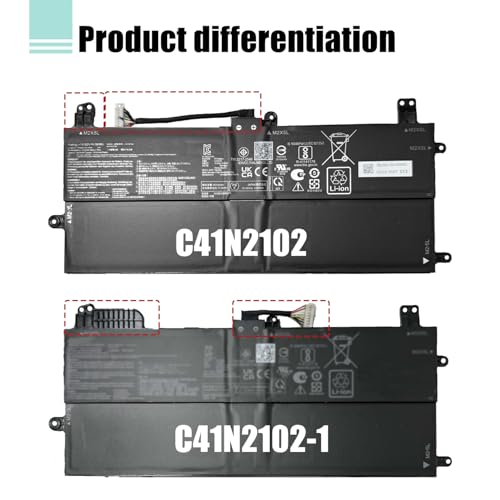 56Wh C41N2102 C41N2102-1 Battery Replacement for Asus ROG Flow Z13 GZ301 (2023) GZ301VV GZ301VU GZ301VF GZ301VV-MU013X GZ301VU-MU009X GZ301VF-MU010X NR2201 Series 0B200-04100000 - size: 10.23*3.34*0.28inch C41N2102