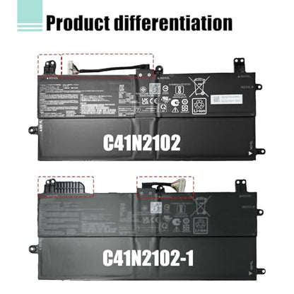 56Wh C41N2102 C41N2102-1 Battery Replacement for Asus ROG Flow Z13 GZ301 (2023) GZ301VV GZ301VU GZ301VF GZ301VV-MU013X GZ301VU-MU009X GZ301VF-MU010X NR2201 Series 0B200-04100000 - size: 10.23*3.34*0.28inch C41N2102