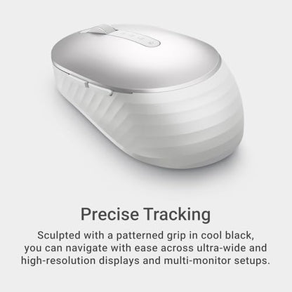 Dell Premier Wireless Mouse MS7421W, Rechargeable, Bluetooth | 2.4GHz, USB-C Charging, 3 Year Advanced Exchange, 7 Buttons, Platinum Silver - color: Platinum Silver