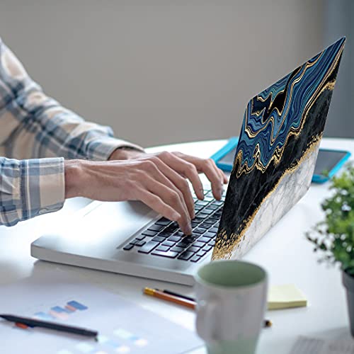 Laptop Skin Sticker Decal,13.3" 14" 15" 15.4" 15.6 inch Laptop Universal Vinyl Skin Sticker Cover,Dustproof Waterproof Reusable Art Decal Protector with Free 2 Wrist Pads (Marble 2) - color: Marble 2