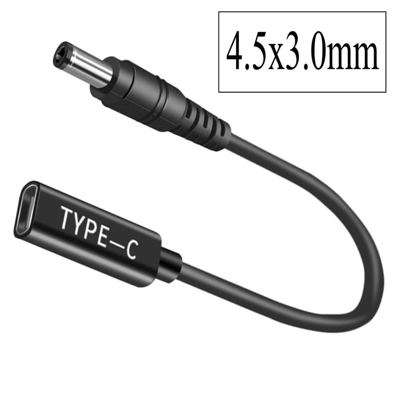 100W USB-c to DC 4.5x3.0mm Adapter Cable, USB C to DC Adapter 19.5V, USB Type C Male to DC 4.5x3.0mm Adapter Male Power Charging Cable Made for Dell Inspiron Vostro Laptop Series - style: 4.5x3.0mm for Dell
