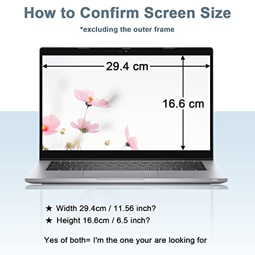 IPROKKO Laptop Privacy Screen 13.3 Inch Compatible With Hp, Dell, Acer, Lenovo, Thinkpad, Samsung, Asus, Sony, Removable 16:9 Aspect Laptop Privacy Shield, Anti Blue Light Glare 13.3 Inch Laptop Priva - size: 13.3" (16:9)