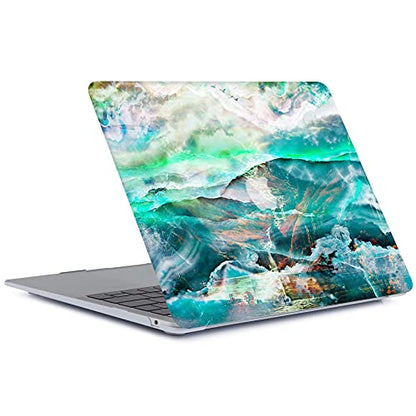 Case Compatible with MacBook Pro 13 inch 2012 2011 2010 2009 2008 Release with CD-ROM, Plastic Hard Shell Cover & Sleeve Bag & Keyboard Cover Skin for MacBook Pro 13 A1278,Green Landscape - color: Green Landscape, size: A1278(Pro 13 w/CD-ROM 2008-2012)