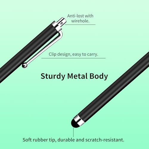 20 Pack Stylus Pen,Stylus Pen for Touchscreen | High Precision and Sensitivity for Everyday Writing/Drawing,Universal Stylus Compatible with Touch Screens,Black - color: 10-Pack-Black