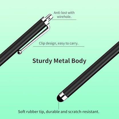 20 Pack Stylus Pen,Stylus Pen for Touchscreen | High Precision and Sensitivity for Everyday Writing/Drawing,Universal Stylus Compatible with Touch Screens,Black - color: 10-Pack-Black