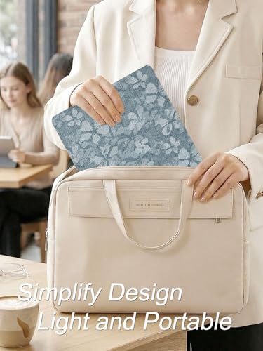 Voidborne Compatible with MacBook Neo 13 inch Case 2026 Release Model A3404&A18 Pro Chip,Blooming Floral Leather Plastic Hard Shell Protective Case for Neo 13 inch + Keyboard Cover,Blue Fabric Leaves - color: Blue Fabric Leaves