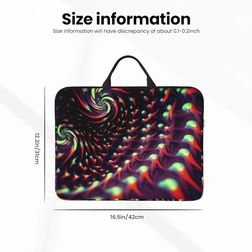 14 inch Laptop Sleeve with Handle Shockproof Laptop Bag Waterproof Computer Cover Bag Fantasy Sci-Fi Dizziness Briefcase
